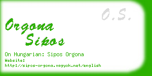 orgona sipos business card